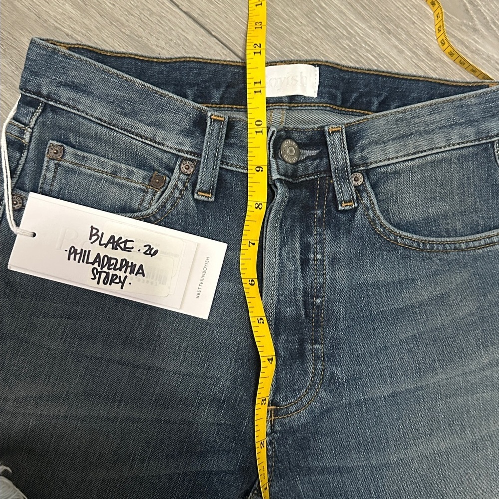 NWT Anthropologie Boyish Blake Mid Rise Cropped Skinny Jeans size 26 - Picture 12 of 14